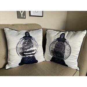Set of Grim Reaper Double Sided Halloween Throw Pillows